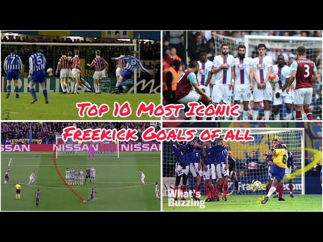 Top 10 Most Iconic FreeKick Goals Of All Time.