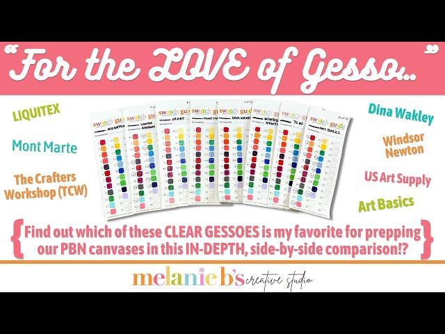 In Depth Clear Gesso Comparison for Prepping Paint by Numbers PBN • Is There a CLEAR Favorite? Mel B