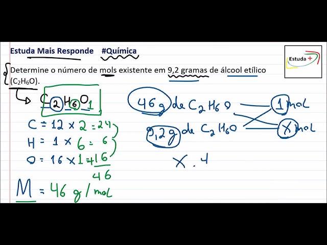 Como calcular o número de mols