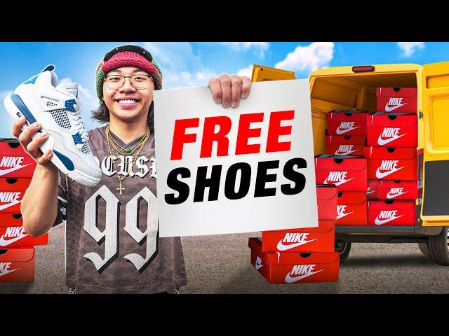 Giving Away Free Shoes for 22 Minutes Straight!