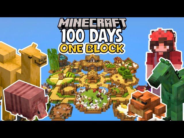 I survived 100 days on ONE BLOCK [Animal Edition] 