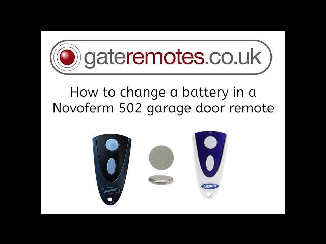 How to change the battery in a Novoferm 502 garage door remote.