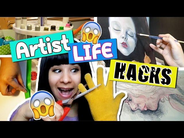  12 Artist LIFE HACKS You Need to Try!!  Painting, Drawing, Eye Fatigue Cure & MORE!!