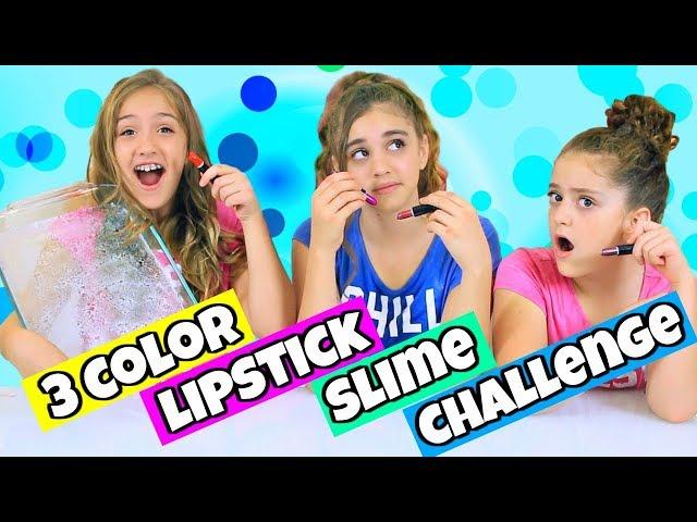 3 Colors of Lipstick Slime Challenge!