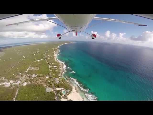 Cessna 182 - Bahamas flying from Stella Maris to Cape Santa Maria in realtime