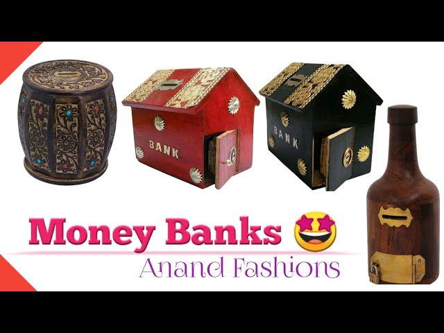 Wooden Hut Shaped Money Banks For Kids | Piggy Bank Designs | Whatsapp 79819 79246 | Anand Fashions