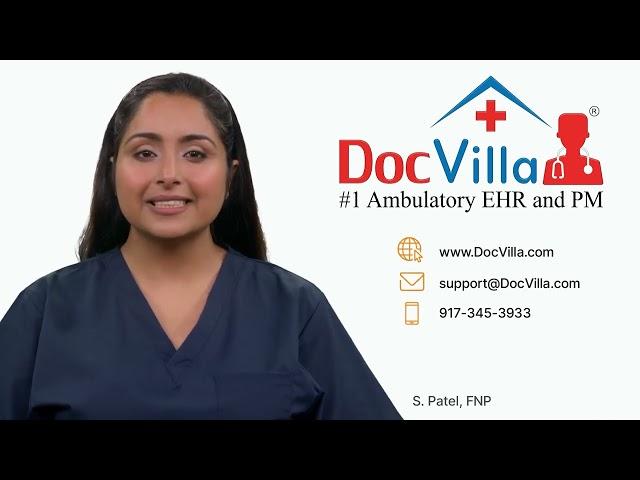 DocVilla EMR review - Best EMR Telemedicine Practice Management Medical Billing software