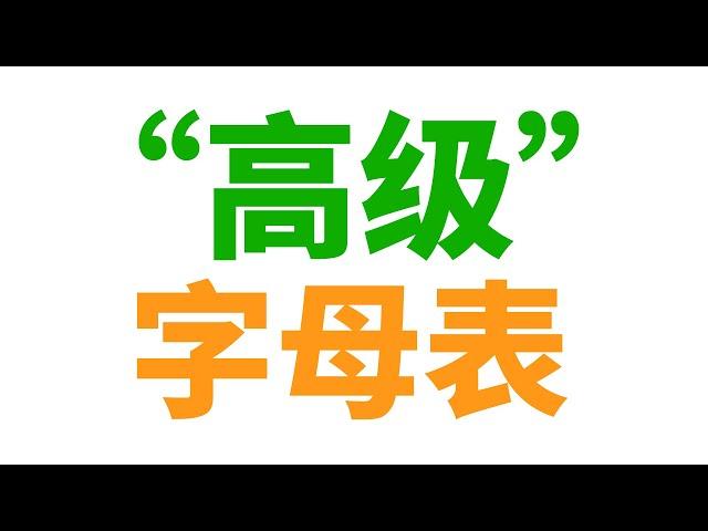 你认识这套"高级"英语字母表吗?