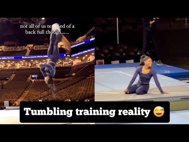 Simone Biles Exclusive Tumbling training from Gold Over America Tour - November 2024