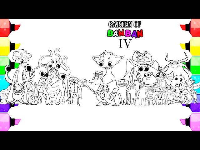 Garten Of Banban Chapter 4 New Coloring pages / Color All New Monsters / Cartoon - On & On [NCS]