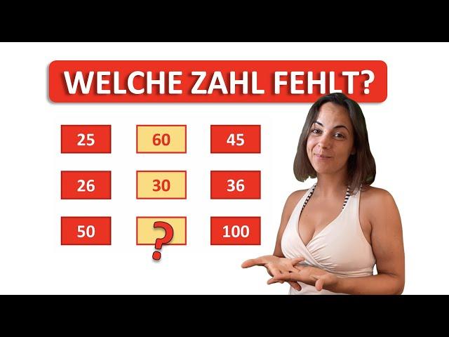  VERVOLLSTÄNDIGE DIE REIHE! | Welche Zahl fehlt? | Einstellungstest Logik | Zahlenreihe lösen!