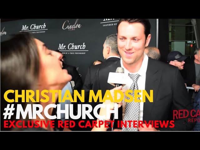 Christian Madsen interviewed at the Red Carpet Premiere of Mr. Church #MrChurch