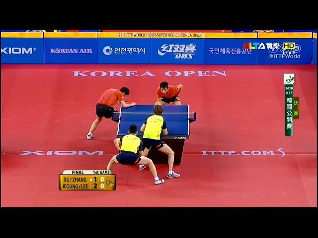 2016 Korea Open (MD-Final) XU Xin/ZHANG Jike -  JEOUNG Youngsik/LEE Sangsu [HD] [Full Match/Chinese]