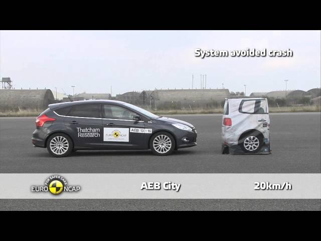 Ford Focus - Autonomous Emergency Braking (AEB) Test Euro NCAP