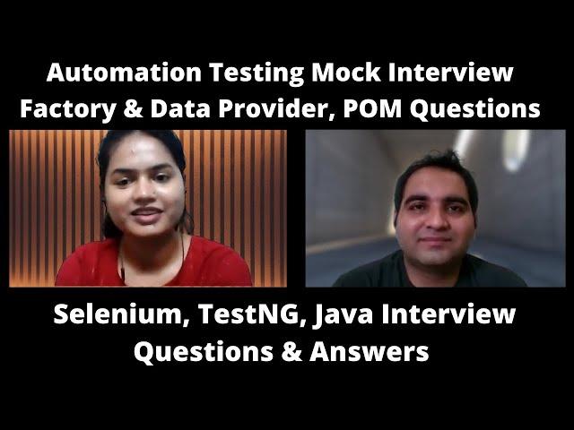 Automation Testing Mock Interview for Experienced | Automation Testing Interview Questions & Answers