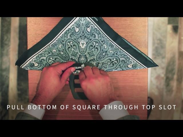 Creating The Perfect 3 Point Crown Pocket Square Fold with Squareguard Holder & Silk Pocket Squares