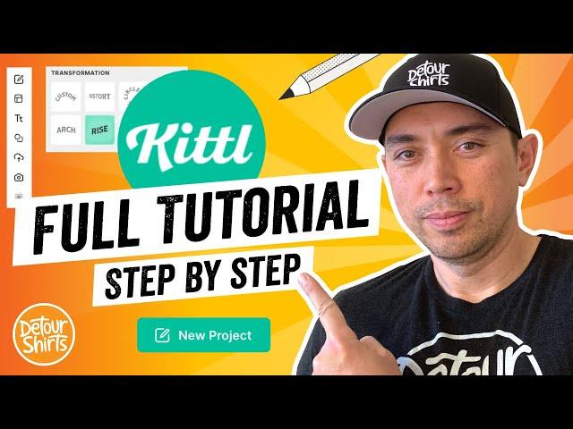 How To Use Kittl for Beginners for Print on Demand |Full Step by Step Tutorial from Beginning to End