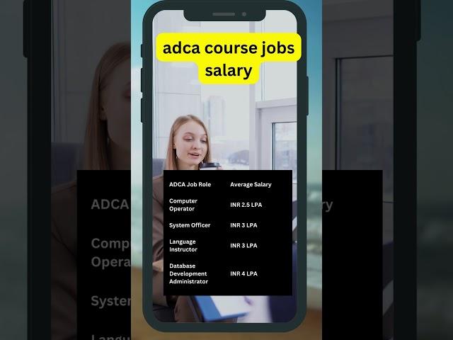 adca course jobs salary in india | #adca |#shortsfeed |#ytshorts