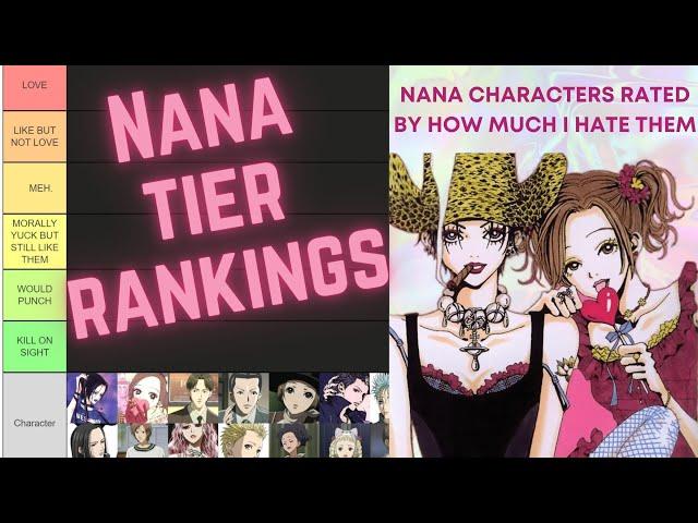 Ranking Nana characters based on how much I hate them (or love them)