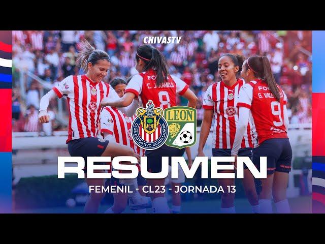 RESUMEN Y GOLES | CHIVAS FEMENIL VS LEÓN  JORNADA 13 | CLAUSURA 2023 | LIGA MX FEMENIL