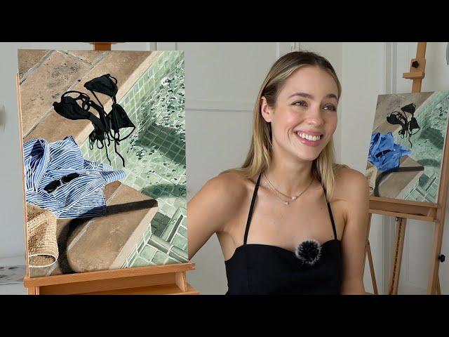 august vlog, my first oil painting