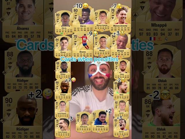 Cards when penalties on eafc25 with Vinicius and Alvarez  Real Madrid Atletico