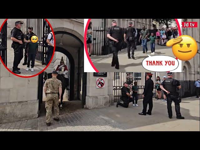 Kid Loses Parents At Horse Guard… Armed Police Respond Swiftly! Well Done Sir SALUTE 🫡