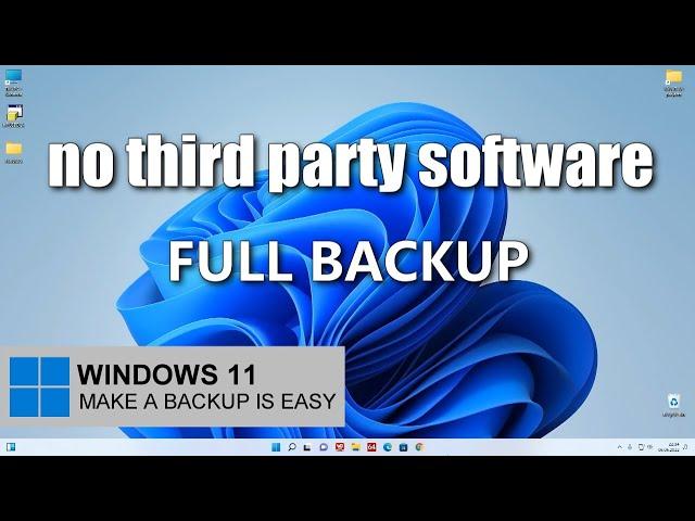 Creating a full backup on an external USB drive or HDD in Windows 11 / Recovery / Without programs