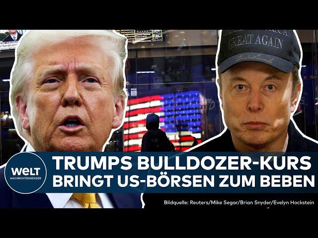 SORGE VOR "TRUMPCESSION": US-Börsen krachen ein! Sogar Best-Buddy Elon Musk macht massive Verluste!