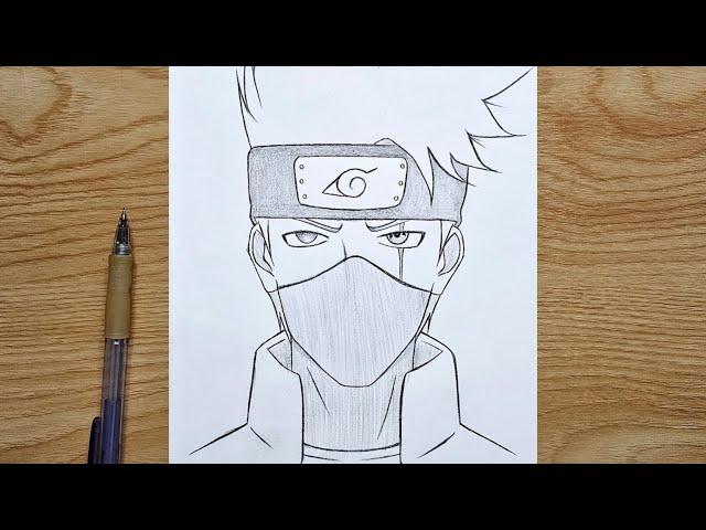 How to draw Kakashi Hatake | Kakashi step by step | easy anime tutorial