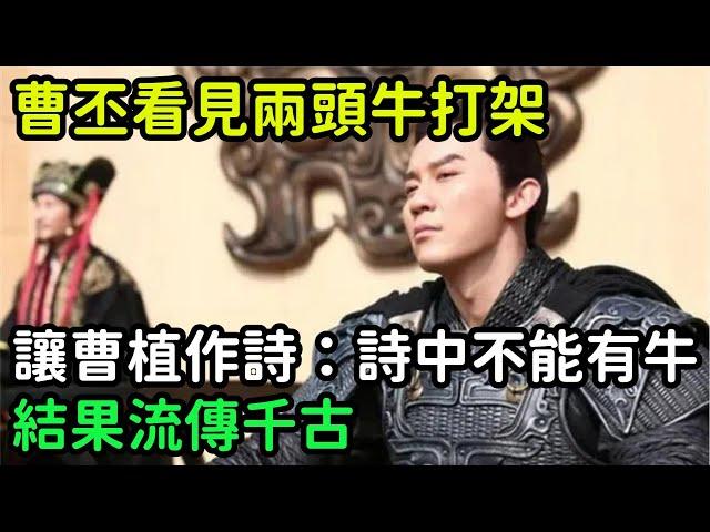 曹丕看見兩頭牛打架，讓曹植作詩，詩中不能出現牛，結果流傳千古【縱觀史書】#歷史#歷史故事#歷史人物#史話館#歷史萬花鏡#奇聞#歷史風雲天下