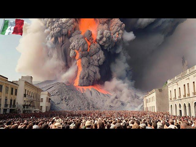 Sicily, Italy is in chaos! Stromboli volcano explodes! ash and lava covered the city