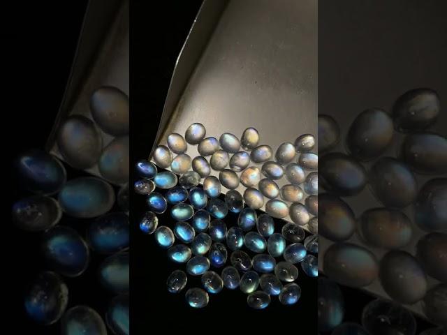 6x8mm rainbow moonstone oval cabochons ( sold)