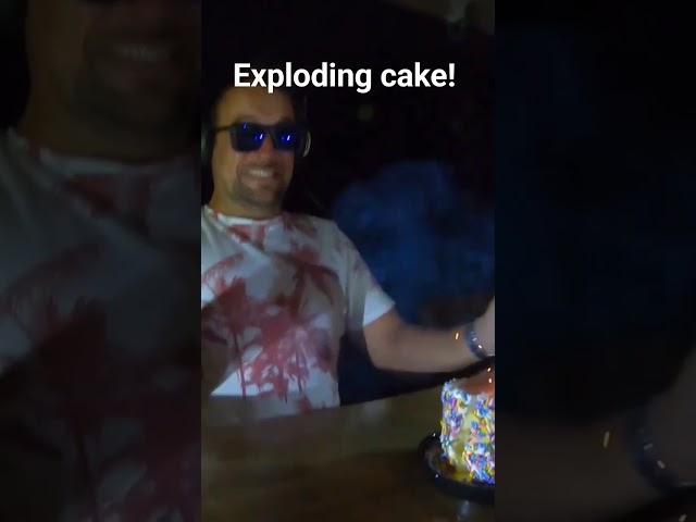 Exploding birthday cake #explosion #birthday #cake #funny #laugh