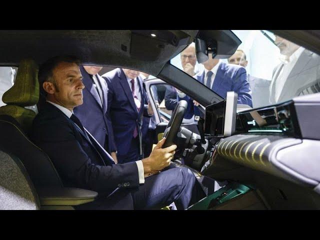 Macron opens Paris Motor Show amid crisis for French carmakers