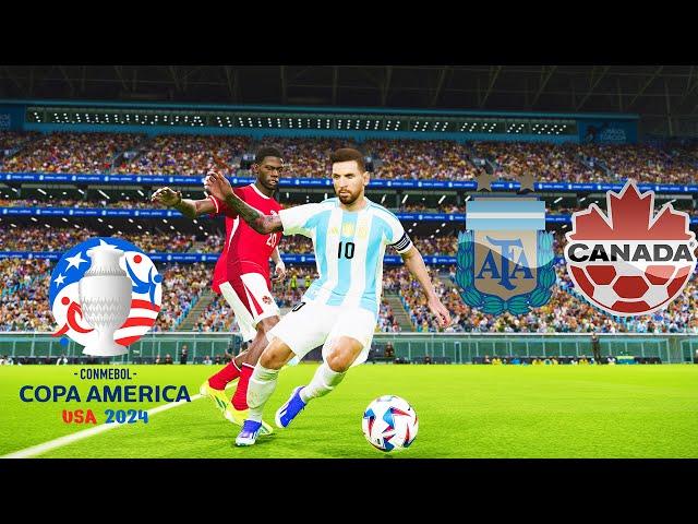 PES 2024 | Argentina vs Canada | COPA AMERICA 2024 | PC GAMEPLAY RTX 4080 @ 4K 60FPS HDR