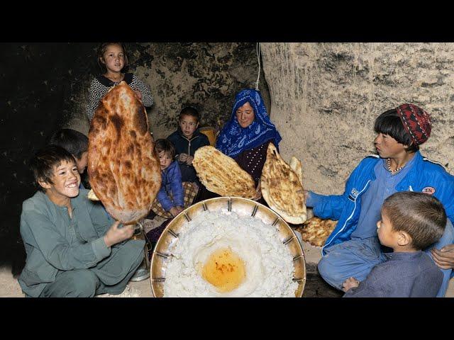 Baking delicious Tandori bread in the  cave | afghanistan village life