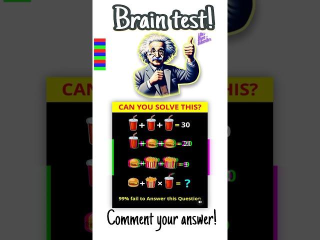 Quick Math Test – Are You a Genius?  #braintraining #maths #iq