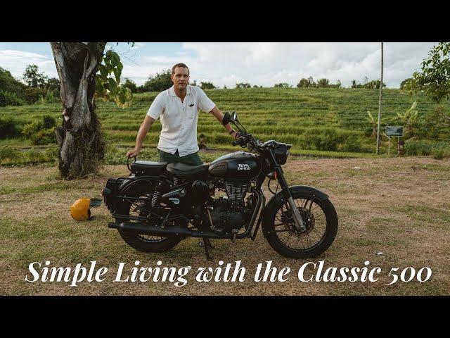 Slow Living with the Royal Enfield Classic 500 | A Traditional Balinese House/Cafe