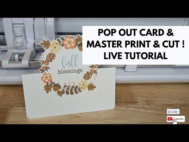 LIVE Silhouette Studio Tutorial: How to Create a Pop Out Top Card & Master Print & Cut