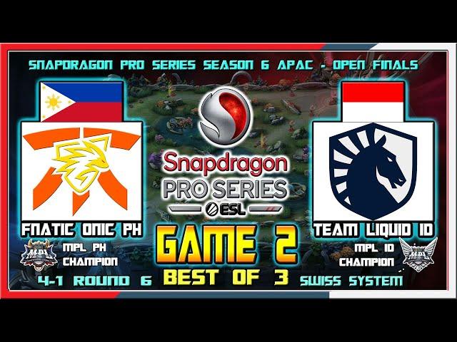 FNATIC ONIC PH vs TEAM LIQUID ID - Game 1 | MPL PH vs MPL ID CHAMPION | Snapdragon Pro Series S6 OF