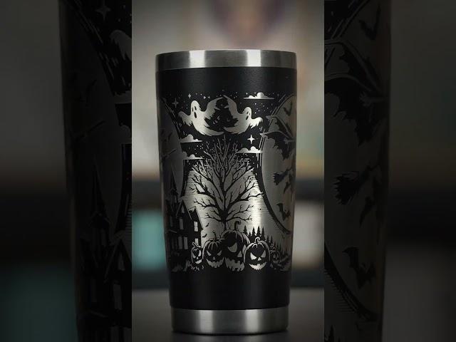 Trick or Treat! Design Your Halloween Cup with Sculpfun SF-A9 40W#foryou #halloween #laserengraving
