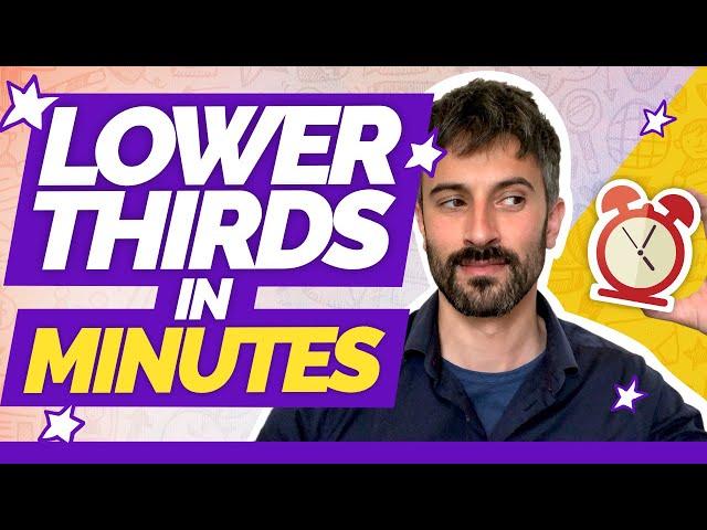 How to Make Lower Thirds for Youtube Videos in Minutes