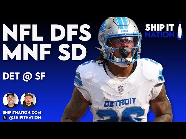 NFL Week 17 MNF Showdown | Lions @ 49ers | DraftKings DFS Picks, Plays & Process