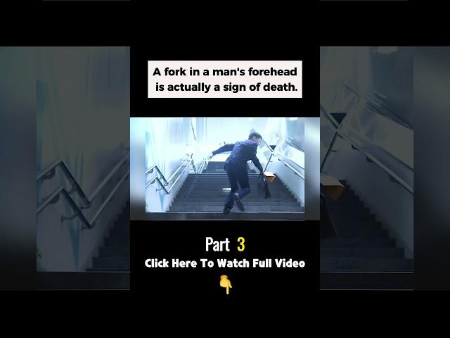 A fork in a man's forehead is actually a sign of death  #recapking #movie#shorts  #film