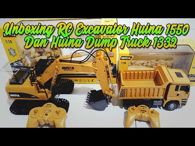 Unboxing RC Excavator Huina 1550  & Huina Dump Truck 1332