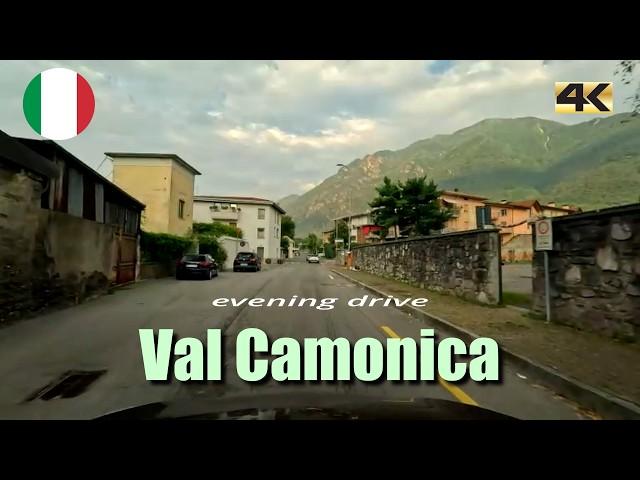 Evening driving in Val Camonica in Italy | summer 2024 | 4K