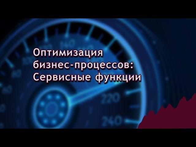 Оптимизация бизнес процессов: Сервисные функции.