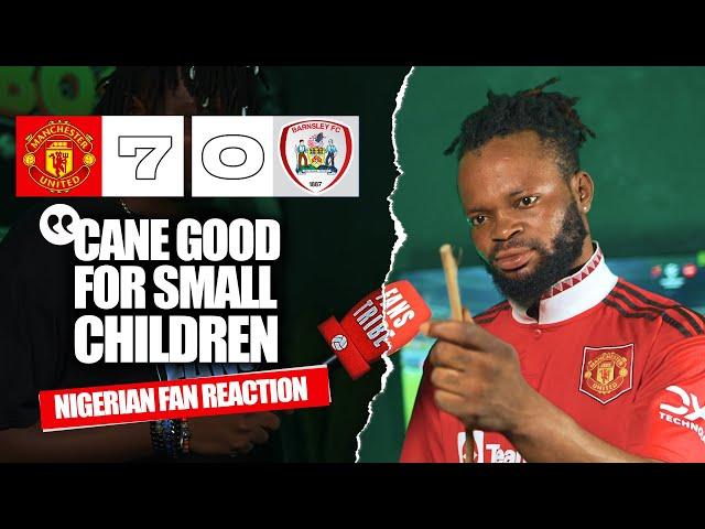 MANCHESTER UNITED 7-O BARNSLEY ( Festus -NIGERIAN FAN REACTION) EFL CUP - 24-25 HIGHLIGHTS