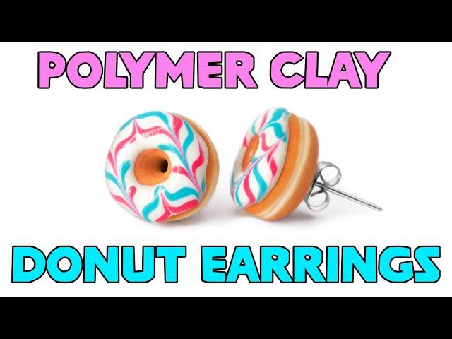 Making DIY Polymer Clay Donut Earrings